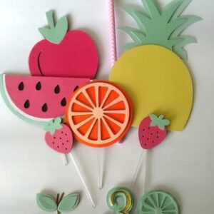 Arquivo Silhouette Topo de Bolo Frutas Studio 01