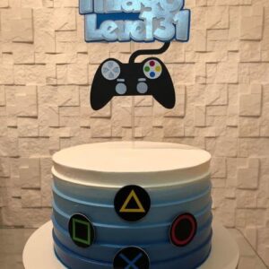 Arquivo Silhouette topo de bolo game Play Station