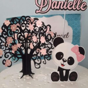 Arquivo Silhouette topo de bolo Panda