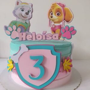 Arquivo Silhouette Topo De Bolo Patrulha Canina Menina