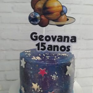 Arquivo Silhouette Topo De Bolo Planetas Studio