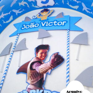 Arquivo Silhouette Topo de Bolo Sharkboy