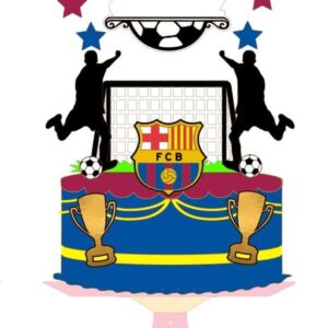 Arquivo Silhouette Topo de Bolo Time Barcelona Futebol