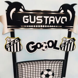 Arquivo Silhouette Topo de Bolo Time Peixe Futebol