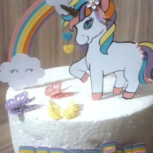 Arquivo Silhouette Topo de Bolo Unicornio 10