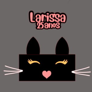 ARQUIVO STUDIO - Topo de bolo rosto gatinho