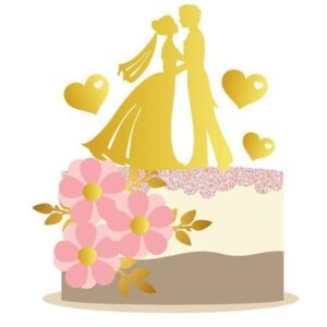 Arquivo Topo de Bolo 3d para Casamento