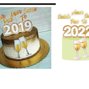 arquivo Topo de bolo ano novo 2022