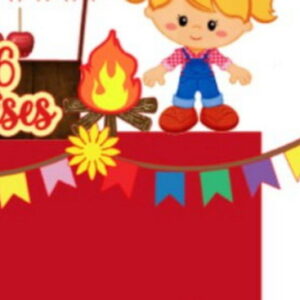 Arquivo Topo de Bolo Arraiá Festa Junina Menina #17412