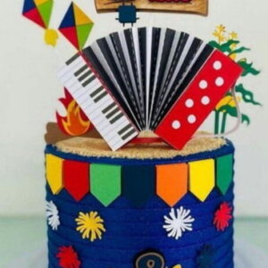 Arquivo Topo de Bolo Arraiá Festa Junina Sanfona #17414