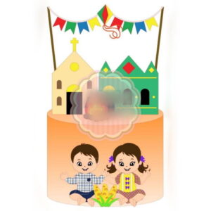 Arquivo Topo de Bolo Arraiá Festa Junina São João #14199