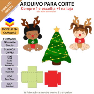 Arquivo Topo de Bolo Bebê Reninha de Natal +1 Arquivo da Loj