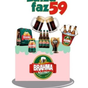 Arquivo topo de bolo Brahma Malzibier