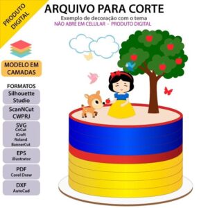Arquivo Topo de Bolo Menina com Rena +1 Arquivo