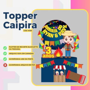 Arquivo Topo de Bolo Caipira 100% Camadas #384