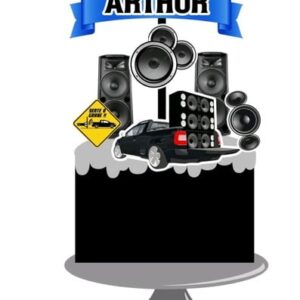 Arquivo topo de bolo carro som rebaixado