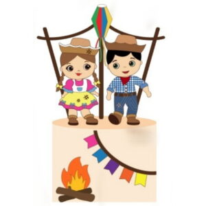 ARQUIVO TOPO DE BOLO CASAL FESTA JUNINA SÃO JOÃO #14187
