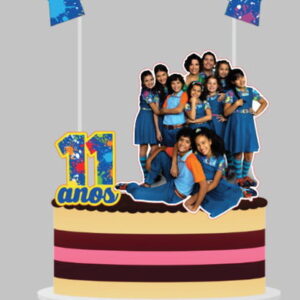 Arquivo Topo de Bolo Chiquititas com Background JPG