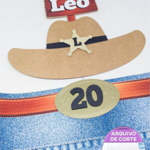 Arquivo Topo de Bolo - Cowboy