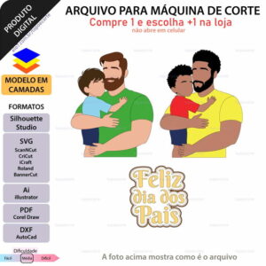 Arquivo Topo de Bolo Dia dos Pais e Filho +1 Arquivo da Loja
