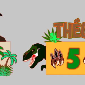 Arquivo topo de bolo dinossauro