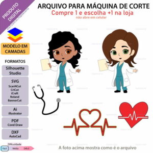 Arquivo Topo de Bolo Doutora Médica +1 Arquivo da Loja