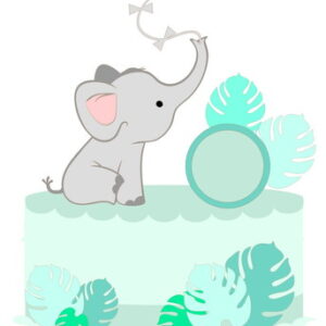 Arquivo Topo de Bolo - Elefante