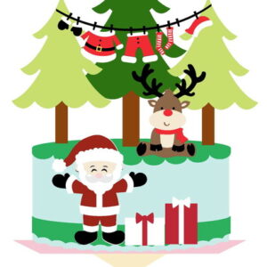 ARQUIVO TOPO DE BOLO EM CAMADAS NATAL DO PAPAI NOEL