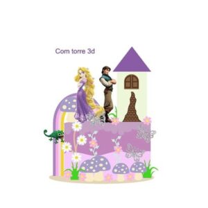 Arquivo Topo de Bolo Enrolados Torre 3d