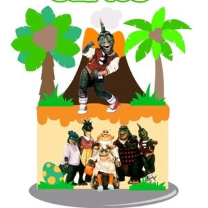 Arquivo topo de bolo família dinossauros
