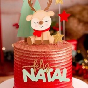Arquivo Topo de Bolo - Feliz Natal Rena