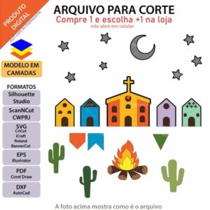 Arquivo Topo de Bolo Festa Junina Igrejinhas +1 Arquivo da l