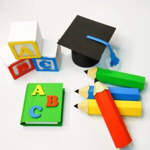 Arquivo: Topo de Bolo Formatura Abc 3d | Studio (dxf) e Svg