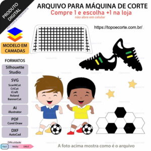 Arquivo Topo de Bolo Futebol Trave +1 Arquivo da Loja