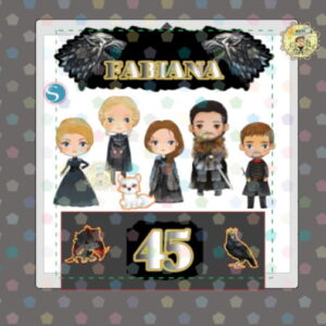 Arquivo Topo de bolo Game of Thrones Ref: 1678 STUDIO
