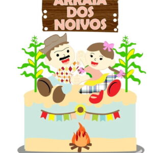 Arquivo topo de bolo junino arraiá camadas