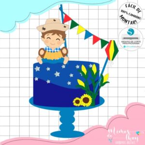 Arquivo Topo de Bolo Junino Menino Caipira Baby Arraiá 093