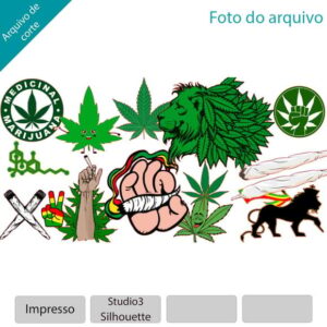 ARQUIVO Topo de bolo maconha, Marijuana +1 tema da loja