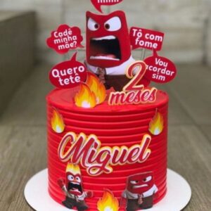 Arquivo Topo de Bolo Mesversario Divertidamente Raiva #16520