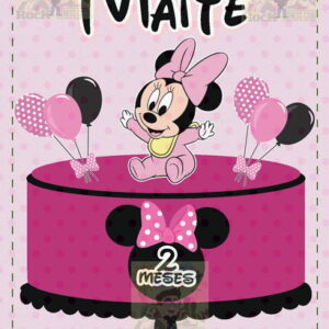 Arquivo TOPO DE BOLO MINNIE BABY REF: 413