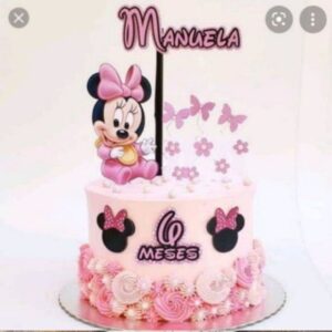 Arquivo Topo de Bolo Minnie Rosa Baby #15341 Studio