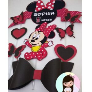 Arquivo Topo de Bolo Minnie Baby Vermelha #14866 Studio
