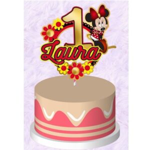 Arquivo Topo de Bolo Minnie Vermelha Camadas - Shake #15109