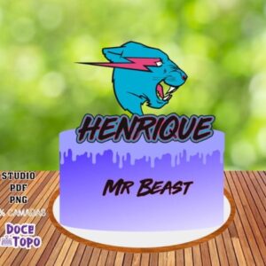 Arquivo Topo de Bolo Mr Beast Camadas - Studio/pdf/png