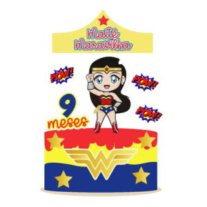 Arquivo topo de bolo mulher maravilha cute 1