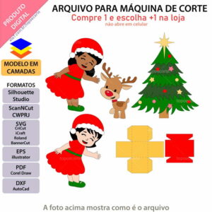 Arquivo Topo de Bolo Natal Bebê com Reninha +1 Arquivo