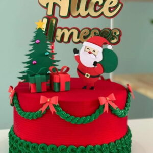 Arquivo Topo de Bolo Natal Papai Noel .studio