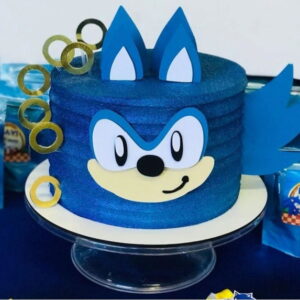 Arquivo Topo de Bolo Rosto Sonic