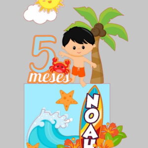 Arquivo topo de bolo surf menino