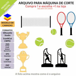 Arquivo Topo de Bolo Tênis com Rede +1 Arquivo da Loja